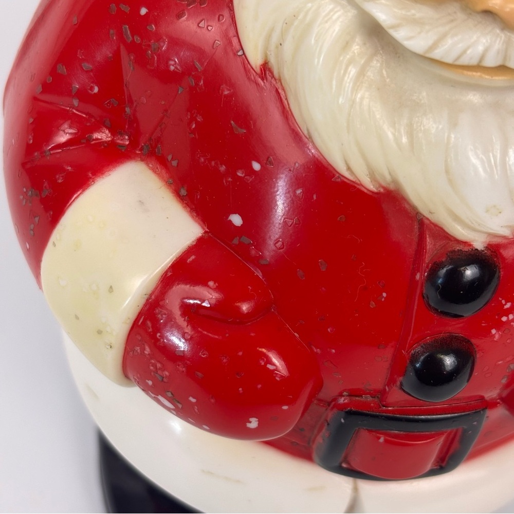 Vintage 1950's Blow Mold Lighted Santa General Products Co Tabletop Decor Red 8" - Picture 14 of 15